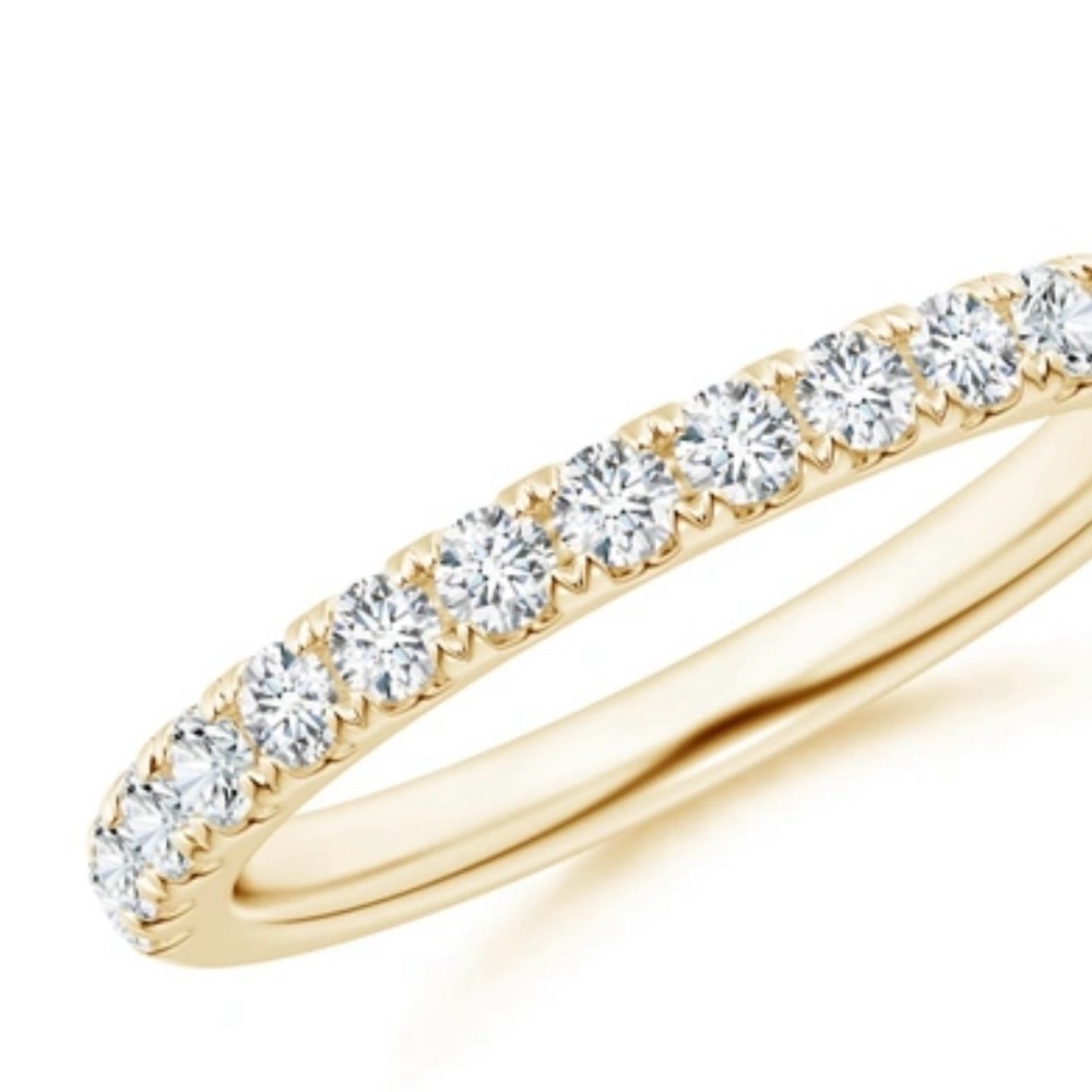 .85ctw Round Cut Diamond Prong Set Wedding Band Ring 14k Yellow Gold Size 5